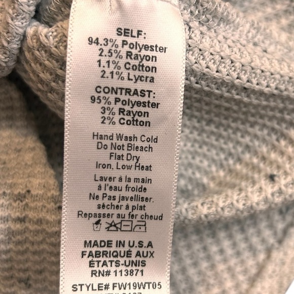 Jackson Rowe "Chase" Bodysuit (Grey) Waffle Knit Long Sleeve Bodysuit- Small - Picture 8 of 10